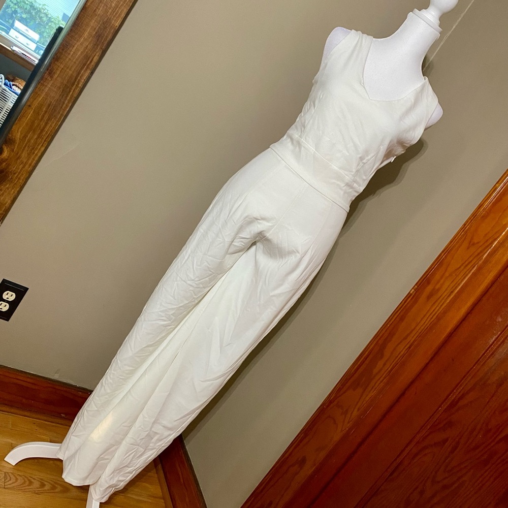 White Sleeveless Jumpsuit - XS